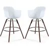 Bar Stools - Scandinavian Design - Dark Wood Legs - Pack of 2 - Nordika image 7