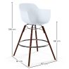 Bar Stools - Scandinavian Design - Dark Wood Legs - Pack of 2 - Nordika image 7