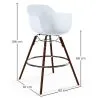 Bar Stools - Scandinavian Design - Dark Wood Legs - Pack of 2 - Nordika image 7