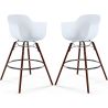 Bar Stools - Scandinavian Design - Dark Wood Legs - Pack of 2 - Nordika image 7