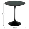 Buy Round Side Table - Marble - Tulip Black 15420 - prices