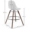 Bar Stools - Scandinavian Design - Dark Wood Legs - Pack of 2 - Skögur image 7