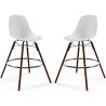 Bar Stools - Scandinavian Design - Dark Wood Legs - Pack of 2 - Skögur image 7