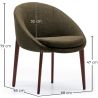 Upholstered Dining Chair with Wooden Legs - Modern Design for Luxury Restaurants and Hotels image 7