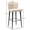 Velvet Upholstered Bar Stool - Modern and Premium Design for Restaurants, Hotels, and Homes - Velvet Icon image 7