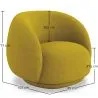 Enveloping Upholstered Armchair - Modern Curved Style - Bobby image 7
