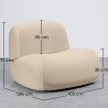 Modern Minimalist Curved Design Velvet Upholstered Armchair - Comfort and Contemporary Style - Büba image 7