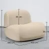 Modern Minimalist Curved Design Velvet Upholstered Armchair - Comfort and Contemporary Style - Büba image 7