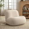 Modern Minimalist Curved Design Velvet Upholstered Armchair - Comfort and Contemporary Style - Büba image 7