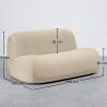 Modern Minimalist Curved Design Velvet Upholstered Sofa - Comfort and Contemporary Style - Büba image 7