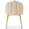 Dining Chair Shell Glam design in Velvet - Golden Legs - Shell image 7