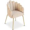 Dining Chair Shell Glam design in Velvet - Golden Legs - Shell image 7
