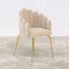 Dining Chair Shell Glam design in Velvet - Golden Legs - Shell image 7