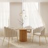 Dining Chair Shell Glam design in Velvet - Golden Legs - Shell image 7