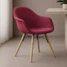 Velvet Dining Chair - Scandinavian Design and Wooden Legs - Nordika image 7