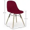 Velvet Dining Chair - Scandinavian Design and Wooden Legs - Skögur image 7