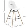 Velvet Bar Stool - Scandinavian Design and Wooden Legs - Skögur image 7