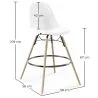 Velvet Bar Stool - Scandinavian Design and Wooden Legs - Skögur image 7