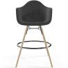 Velvet Bar Stool - Scandinavian Design and Wooden Legs - Nordika image 7