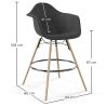 Velvet Bar Stool - Scandinavian Design and Wooden Legs - Nordika image 7