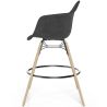 Velvet Bar Stool - Scandinavian Design and Wooden Legs - Nordika image 7