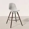 Velvet Bar Stool - Scandinavian Design and Dark Wood Legs - Skögur image 7