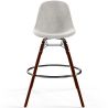 Velvet Bar Stool - Scandinavian Design and Dark Wood Legs - Skögur image 7