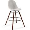 Velvet Bar Stool - Scandinavian Design and Dark Wood Legs - Skögur image 7