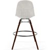 Velvet Bar Stool - Scandinavian Design and Dark Wood Legs - Skögur image 7