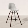 Velvet Bar Stool - Scandinavian Design and Dark Wood Legs - Skögur image 7