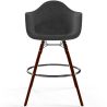 Velvet Bar Stool - Scandinavian Design and Dark Wood Legs - Nordika image 7