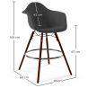 Velvet Bar Stool - Scandinavian Design and Dark Wood Legs - Nordika image 7