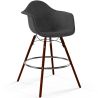 Velvet Bar Stool - Scandinavian Design and Dark Wood Legs - Nordika image 7
