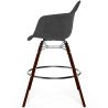 Velvet Bar Stool - Scandinavian Design and Dark Wood Legs - Nordika image 7