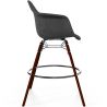 Velvet Bar Stool - Scandinavian Design and Dark Wood Legs - Nordika image 7