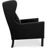 Buy Armchair with Armrests - Retro Style - Upholstered in Leather - Michal Black 50102 at Privatefloor