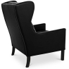 Buy Armchair with Armrests - Retro Style - Upholstered in Leather - Michal Black 50102 in the Europe