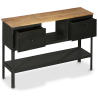 Buy Industrial console table 2 drawers metal Black 51318 in the Europe