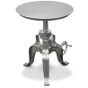 Buy Vintage industrial silver side table metal Silver 51324 - prices
