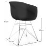 Dining Chair - Scandinavian Design - Chrome Legs - Polin image 7