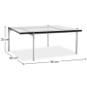 Buy BY61 Coffee table - Square - 19mm Glass Steel 16321 home delivery