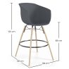 Bar Stool - Scandinavian Design - Natural Wood Legs - Melania image 7