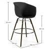Bar Stool - Scandinavian Design - Dark Wood Legs - Pirela image 7