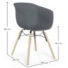 Dining Chair - Scandinavian Design - Natural Wood Legs - Polin image 7