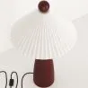 Table Lamp with Wooden Base and White Cement Shade - Ambiana image 7