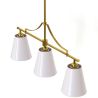 Aged Gold Metal Ceiling Pendant Lamp with 3 Shades - Bubles image 7