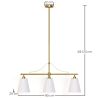 Aged Gold Metal Ceiling Pendant Lamp with 3 Shades - Bubles image 7