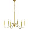 Gold 6-Arm Pendant Lamp – Modern Chandelier Style in Metal - Vintessa image 7