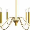 Gold 6-Arm Pendant Lamp – Modern Chandelier Style in Metal - Vintessa image 7