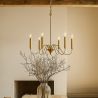 Gold 6-Arm Pendant Lamp – Modern Chandelier Style in Metal - Vintessa image 7